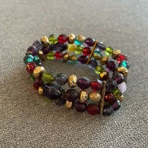 Holiday Multi Colored Bead Bracelet